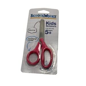 4 pairs school works kids scissors ages 5+ 5 inches PINK